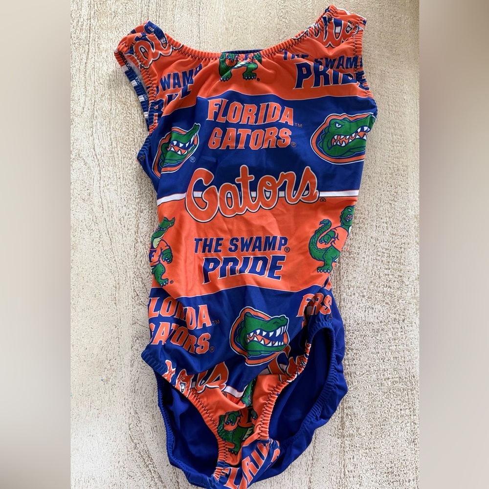 Florida Gators Kids One-Piece Leotard/Swimsuit - Blue & Orange